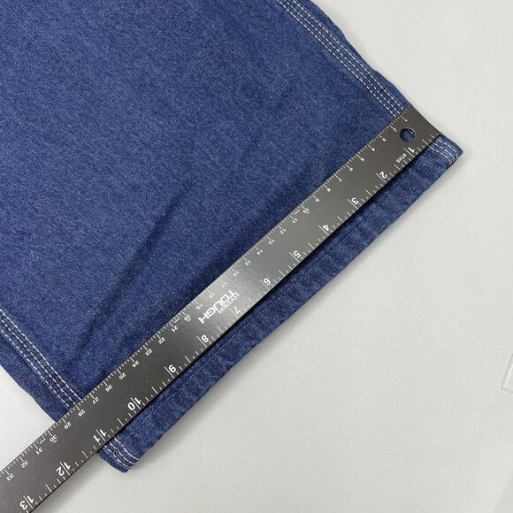 Dickies Jean Bib Overalls Farmer Denim Wide Leg Carpenter Workwear Mens 44x30 - Picture 11 of 11